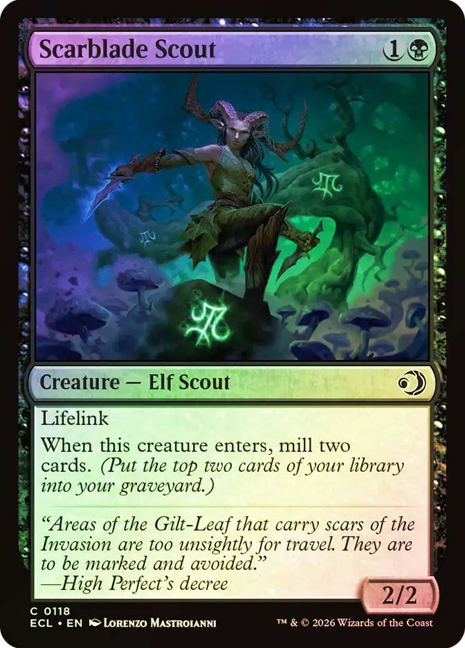 Scarblade Scout SGL-MTG-ECL-118-ENF、Magic: The Gathering、kayou