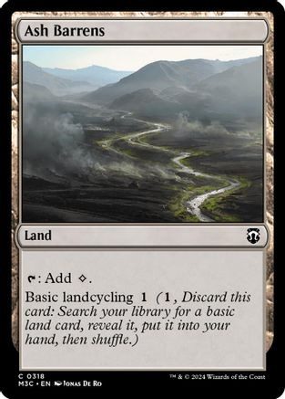 Ash Barrens (Ripple Foil) (M3C-318) - Modern Horizons 3 Commander Foil、Wizards of the Coast、kayou