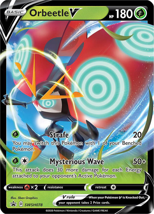 Pokemon Trading Card Game Sword & Shield Promo Orbeetle V SWSH078 Oversized、ToyWiz、kayou