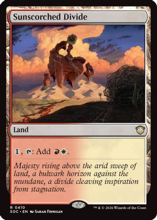 Sunscorched Divide (SOC-410) - Commander: Secrets of Strixhaven、Wizards of the Coast、kayou