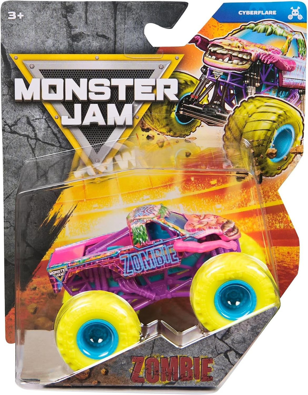 Monster Jam Cyberflare Series 45 Zombie Diecast Car、ToyWiz、kayou