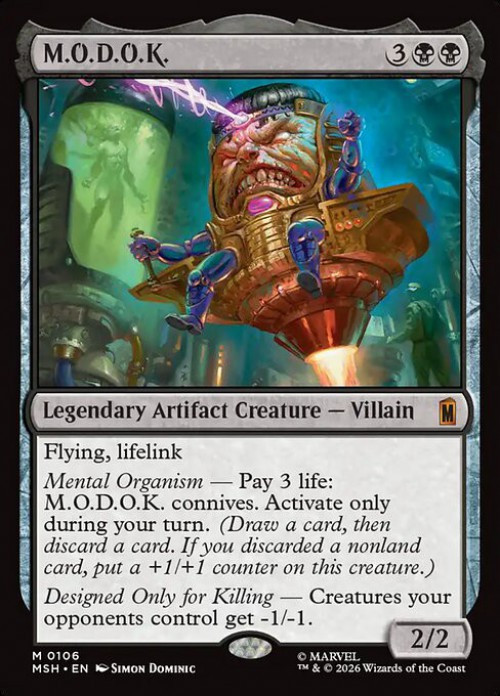 MtG Marvel Super Heroes Mythic Rare M.O.D.O.K. #106、ToyWiz、kayou