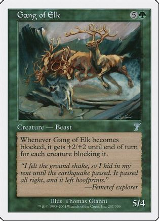 Gang of Elk (7ED-247) - 7th Edition、Wizards of the Coast、kayou