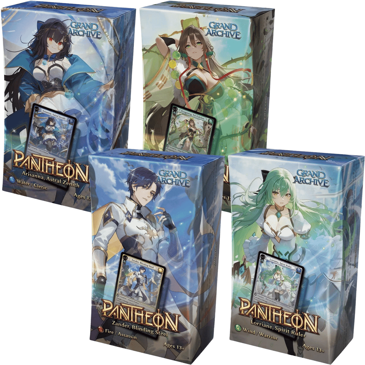 Grand Archive TCG: Radiant Origins - Pantheon Decks (Set of 4)、Weebs of the Shore、kayou