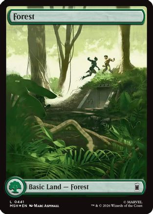 Forest (0441) (Surge Foil) (MSH-441) - Marvel Super Heroes Foil、Wizards of the Coast、kayou