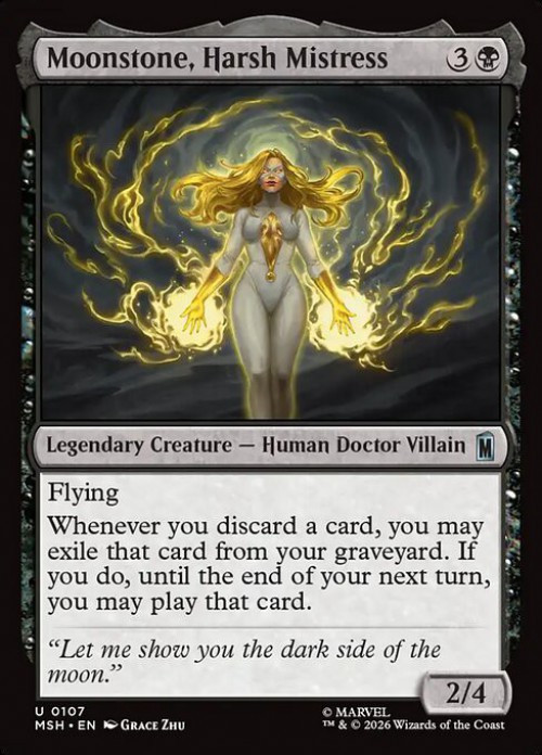 MtG Marvel Super Heroes Uncommon FOIL Moonstone, Harsh Mistress #107、ToyWiz、kayou