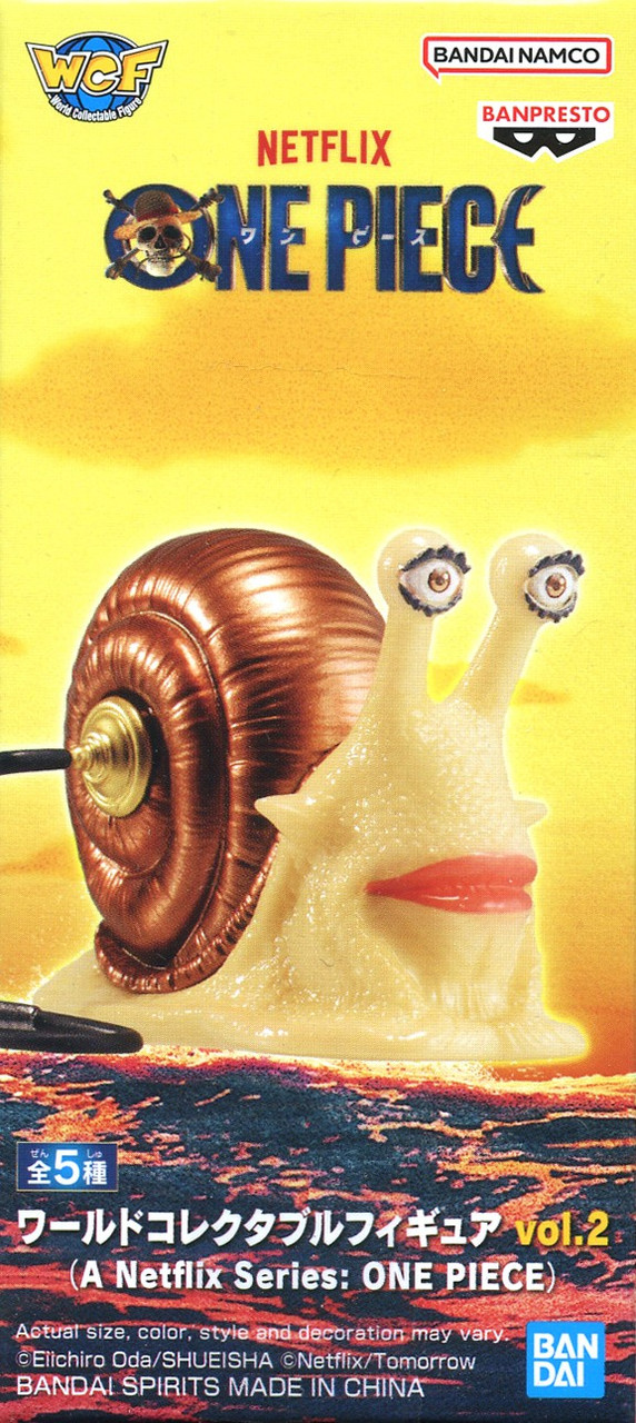A Netflix Series: One Piece World Collectable Figure WCF Den Den Mushi 2.8-Inch Mini Figure Snail Phone、ToyWiz、kayou