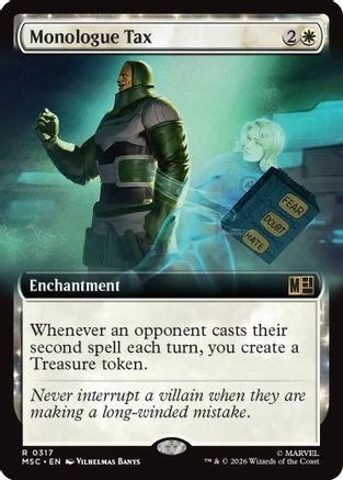 Monologue Tax (Extended Art) (MSC-317) - Commander: Marvel Super Heroes、Wizards of the Coast、kayou