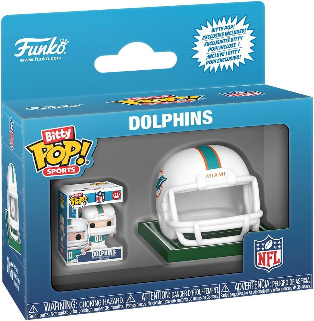 Funko NFL Bitty POP! Helmets Miami Dolphins Vinyl Figure、ToyWiz、kayou
