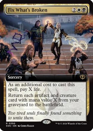 Fix What's Broken (Extended Art) (SOS-350) - Secrets of Strixhaven Foil、Wizards of the Coast、kayou