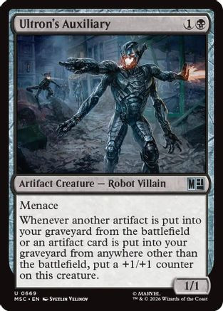 Ultron's Auxiliary (MSC-669) - Commander: Marvel Super Heroes Foil、Wizards of the Coast、kayou
