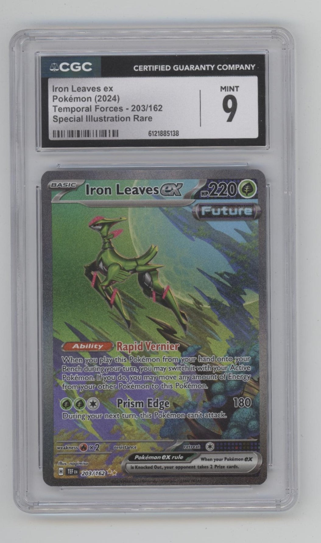Iron Leaves ex Pokemon Temporal Forces Special Illustration Rare #203 CGC 9、Collector Store LLC Gaming、kayou