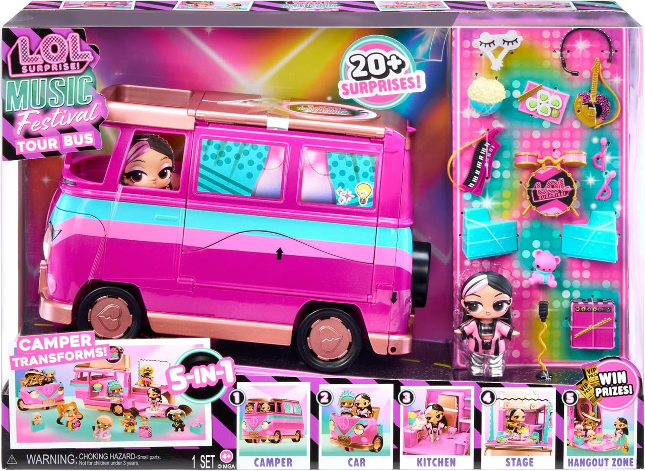 LOL Surprise OMG Music Festival Tour Bus 5-in-1 Playset、ToyWiz、kayou