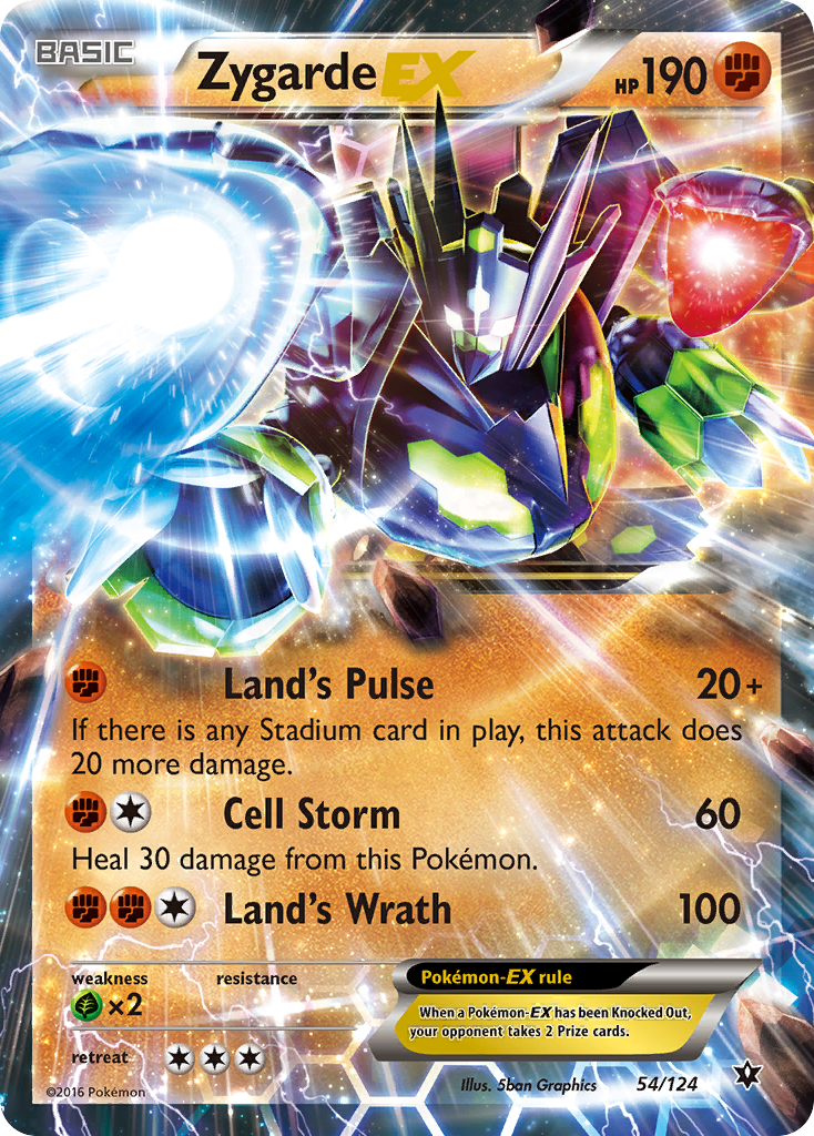 Zygarde-EX 54/124 - Fates Collide Holofoil (MP)、The Pokémon Company、kayou