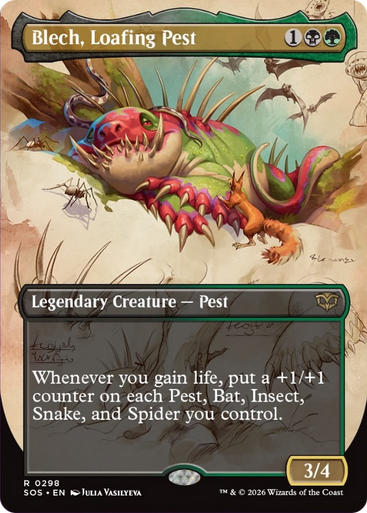 Blech, Loafing Pest (Borderless Field Notes) | Secrets of Strixhaven、Magic: The Gathering、kayou