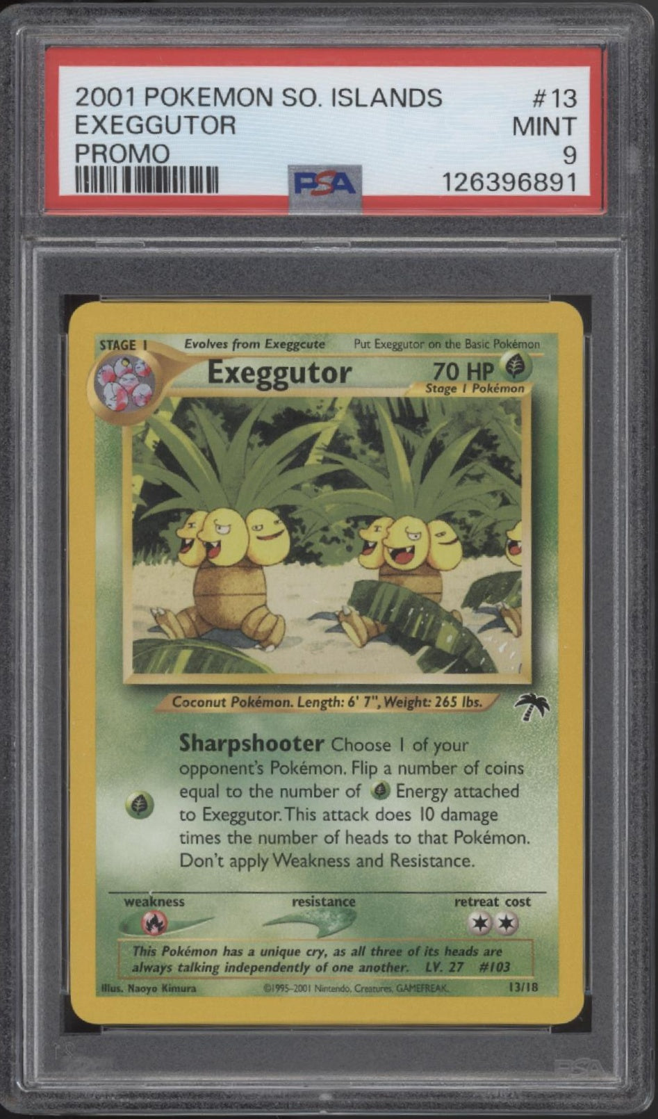 Exeggutor Pokemon Southern Islands Promo #13 PSA 9、Collector Store LLC Gaming、kayou