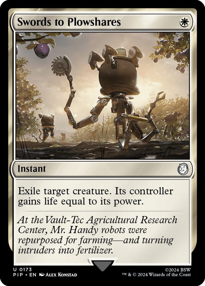 MtG Universes Beyond: Fallout Uncommon Swords to Plowshares #173、ToyWiz、kayou