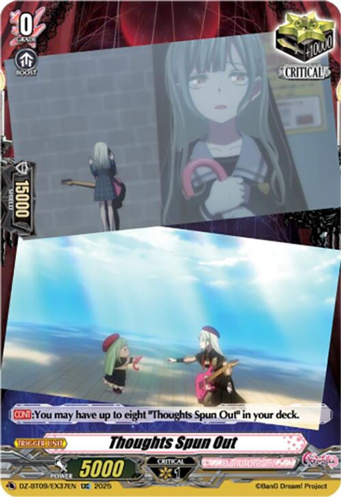 Cardfight Vanguard Trading Card Game Super Brave Detonation EXC Thoughts Spun Out DZ-BT09/EX37EN、ToyWiz、kayou