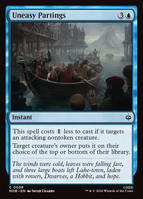 MtG The Hobbit Common Uneasy Partings #58、ToyWiz、kayou