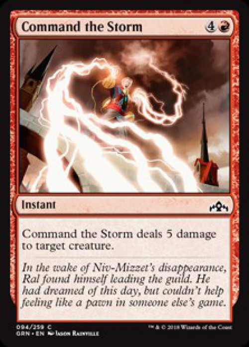 MtG Trading Card Game Guilds of Ravnica Common FOIL Command the Storm #94、ToyWiz、kayou
