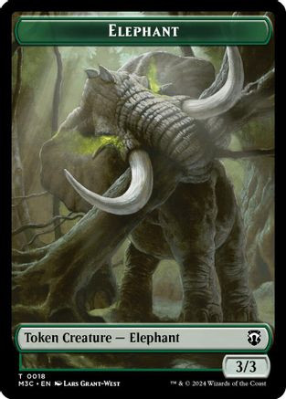 Elephant // Beast (0016) Double-Sided Token (M3C-18 // 16) - Modern Horizons 3 Commander、Wizards of the Coast、kayou