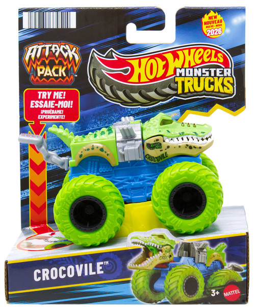 Hot Wheels Monster Trucks Attack Pack Crocovile Vehicle、ToyWiz、kayou