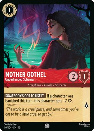 Mother Gothel - Underhanded Schemer (110/204) - Whispers in the Well Cold Foil、Ravensburger、kayou