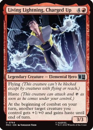 Living Lightning, Charged Up (MSC-764) - Commander: Marvel Super Heroes、Wizards of the Coast、kayou