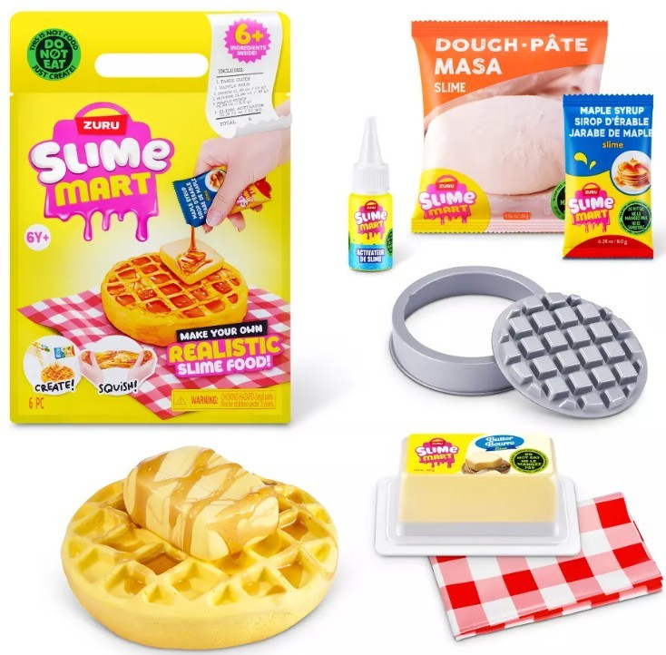 Slime Mart Small Bag Waffles Slime Kit 6+ Ingredients Inside! Make Your Own Realistic Slime Food!、ToyWiz、kayou