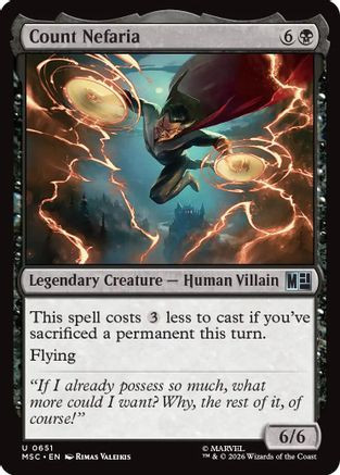 Count Nefaria (MSC-651) - Commander: Marvel Super Heroes、Wizards of the Coast、kayou