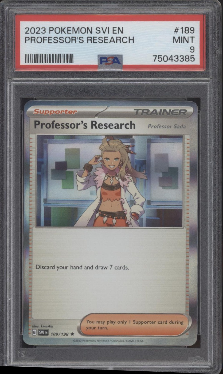 Professor's Research Pokemon Scarlett & Violet #189 PSA 9、Collector Store LLC Gaming、kayou