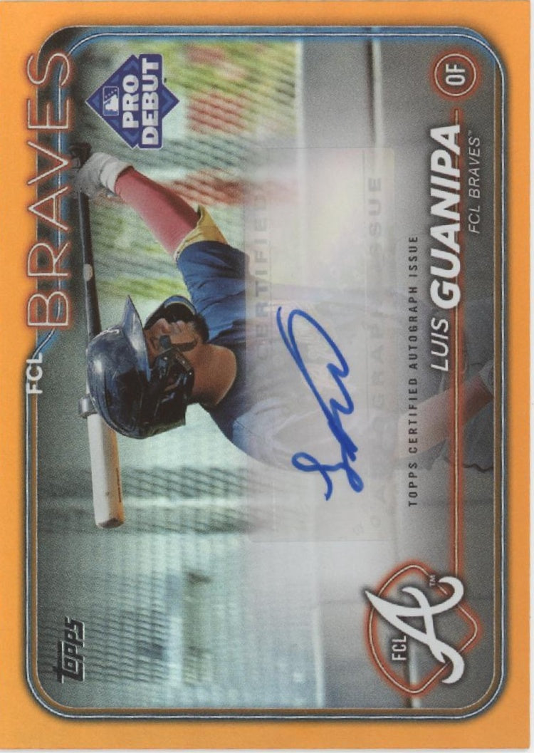 Luis Guanipa 2024 Topps Pro Debut Orange Auto 19/25 #PD-159、Collector Store LLC、kayou