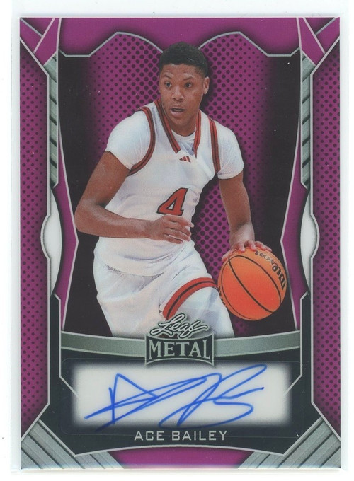 NCAA 2025 Leaf Metal Basketball 16/20 Pink Ace Bailey MA-AB1 Auto、ToyWiz、kayou