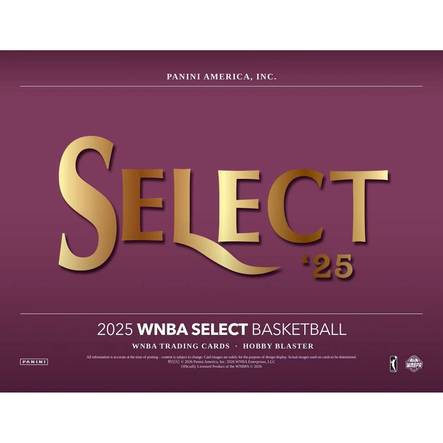 2025 Panini Select WNBA Basketball Blaster Hobby Box、Panini、kayou