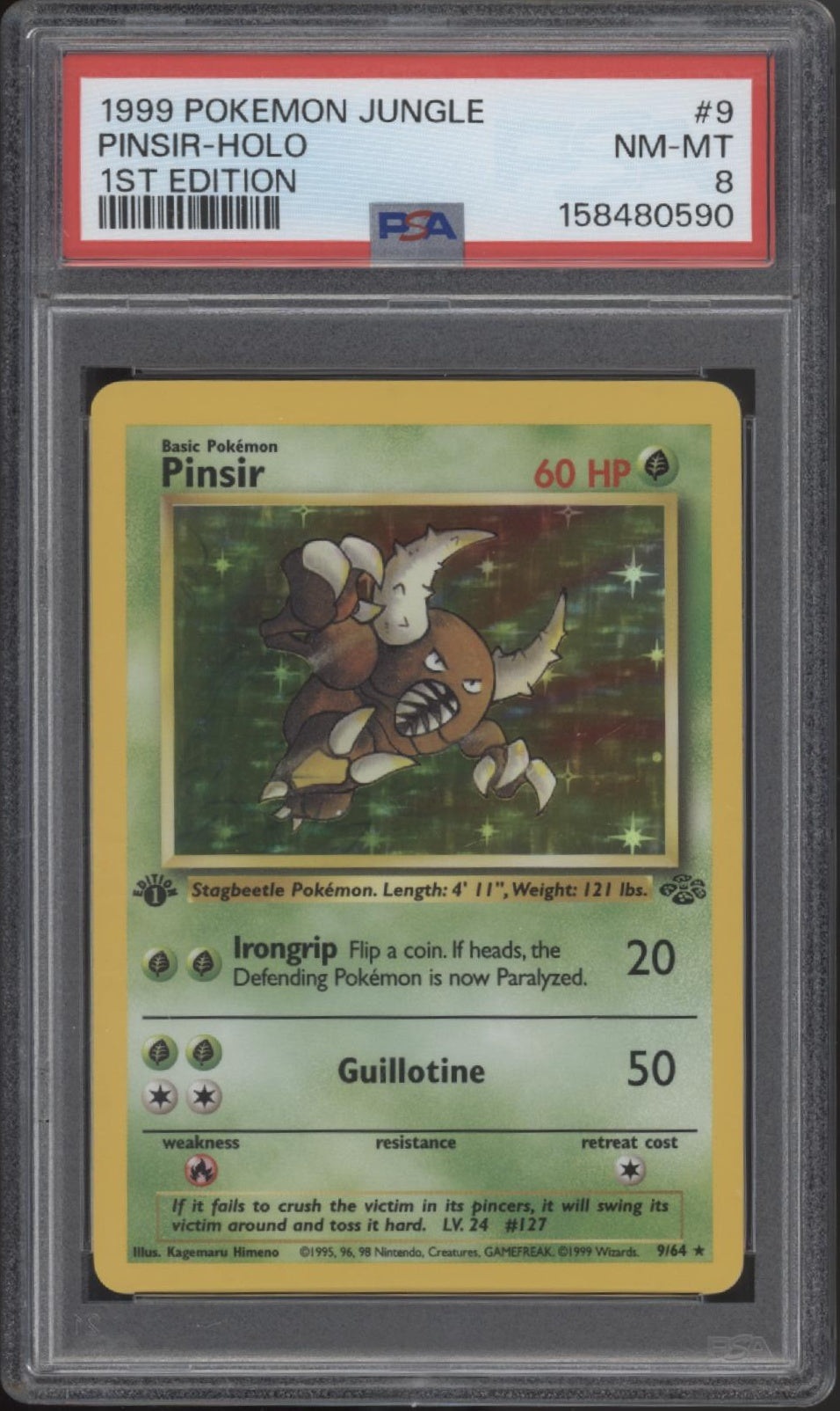 Pinsir Pokemon Jungle Holo 1st Edition #9 PSA 8、Collector Store LLC Gaming、kayou