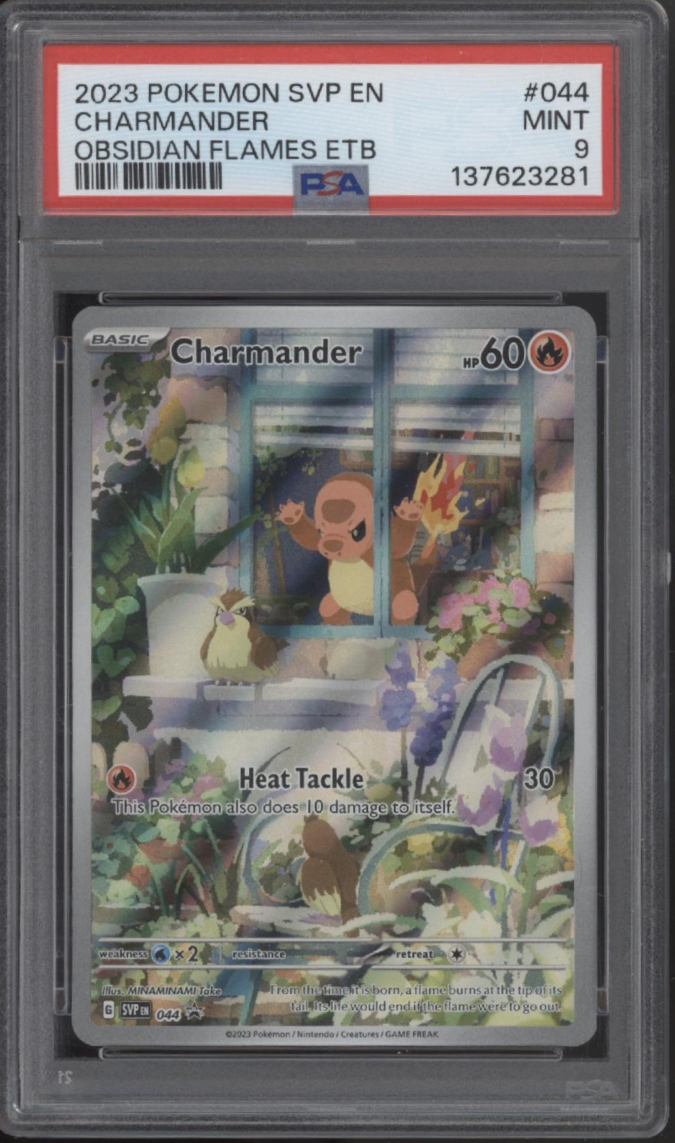 Charmander Pokemon Obsidian Flames Elite Trainer Box #044 PSA 9 #2、Collector Store LLC Gaming、kayou