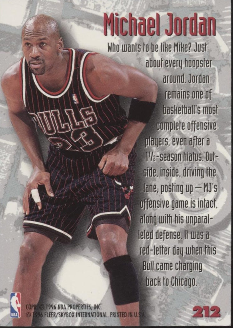 Michael Jordan 1995-96 Fleer Metal Nuts & Bolts #212、Collector Store LLC、kayou