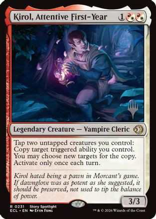Kirol, Attentive First-Year (PPECL-231) - Promo Pack: Lorwyn Eclipsed Foil、Wizards of the Coast、kayou