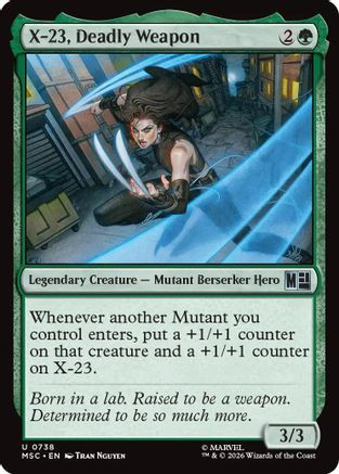 X-23, Deadly Weapon (MSC-738) - Commander: Marvel Super Heroes、Wizards of the Coast、kayou