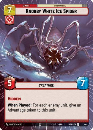 Knobby White Ice Spider (Hyperspace) (442) - Ashes of the Empire、Fantasy Flight Games、kayou