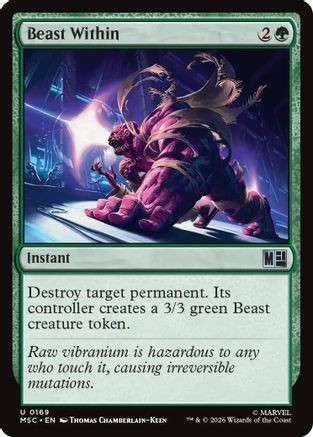 Beast Within (Surge Foil) (MSC-169) - Commander: Marvel Super Heroes Foil、Wizards of the Coast、kayou
