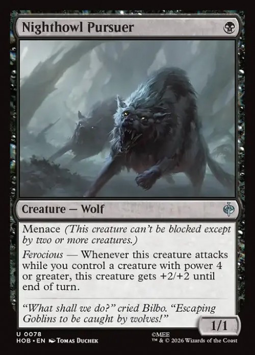MtG The Hobbit Uncommon FOIL Nighthowl Pursuer #78、ToyWiz、kayou