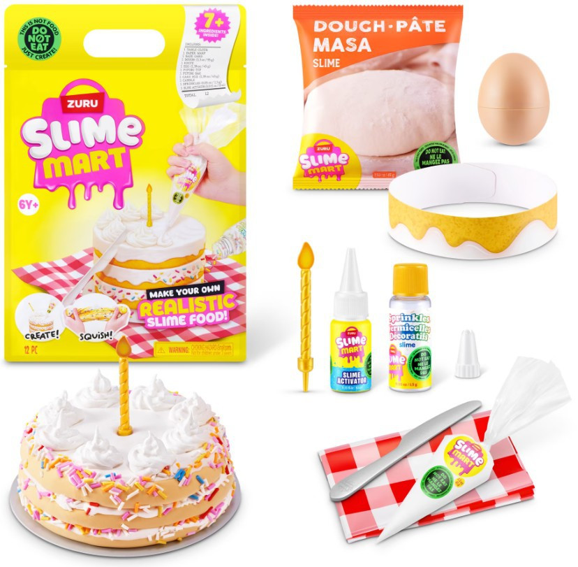 Slime Mart Small Bag Birthday Cake Slime Kit 7+ Ingredients Inside! Make Your Own Realistic Slime Food!、ToyWiz、kayou