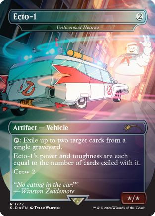 Ecto-1 - Unlicensed Hearse (Rainbow Foil) (SLD-1772) - Secret Lair Drop Series Foil、Wizards of the Coast、kayou