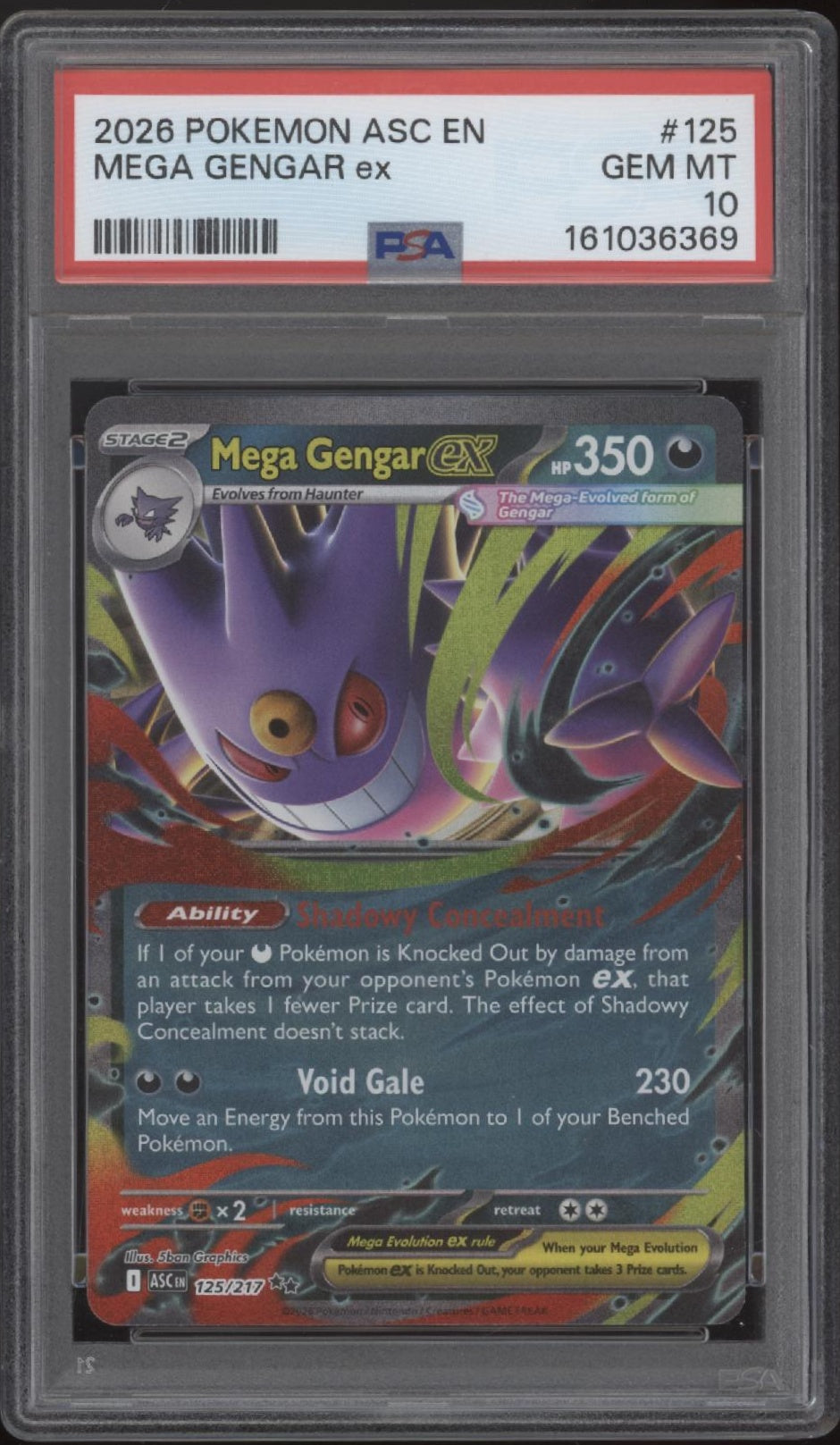 Mega Gengar ex Pokemon Ascended Heroes #125 PSA 10、Collector Store LLC Gaming、kayou