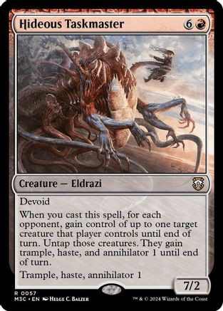 Hideous Taskmaster (Ripple Foil) (M3C-057) - Modern Horizons 3 Commander Foil、Wizards of the Coast、kayou