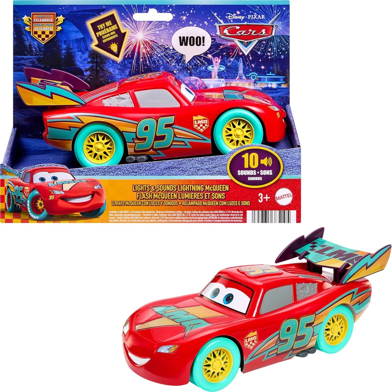 Disney / Pixar Cars Race to Celebrate Lights & Sounds Lightning McQueen Vehicle、ToyWiz、kayou