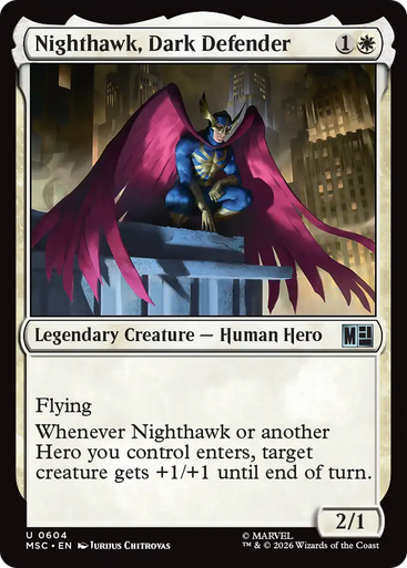 Nighthawk, Dark Defender (Foil) | Marvel Super Heroes Commander、Magic: The Gathering、kayou