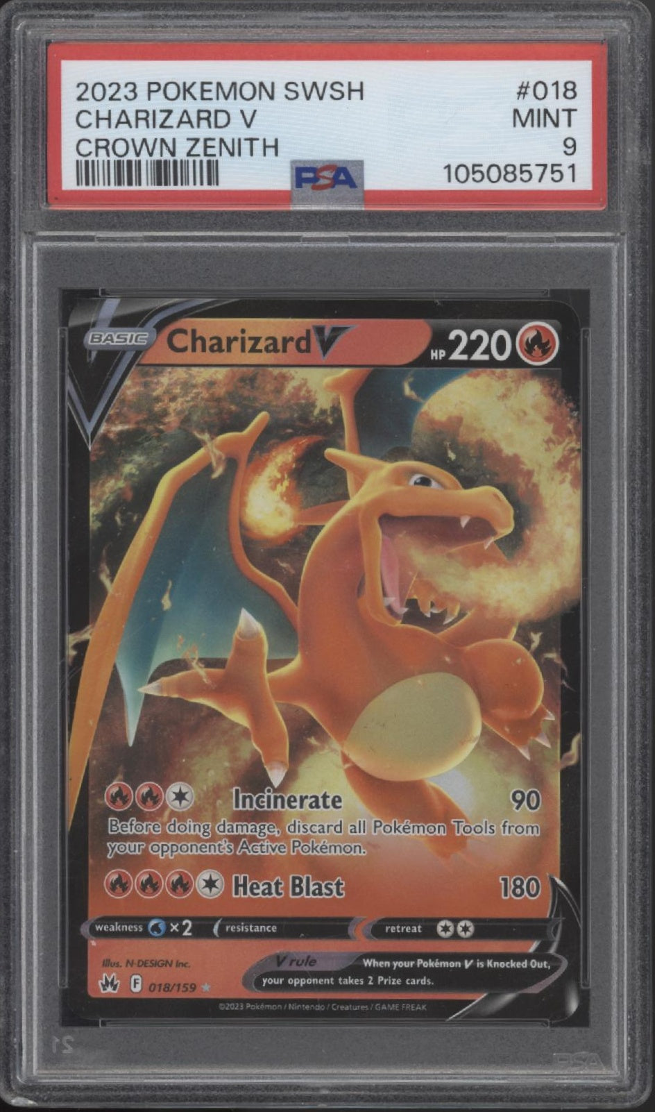 Charizard V Pokemon Crown Zenith #018 PSA 9、Collector Store LLC Gaming、kayou