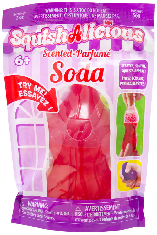 SquishAlicious Scented Soda RED 4.5-Inch Squeeze Toy、ToyWiz、kayou